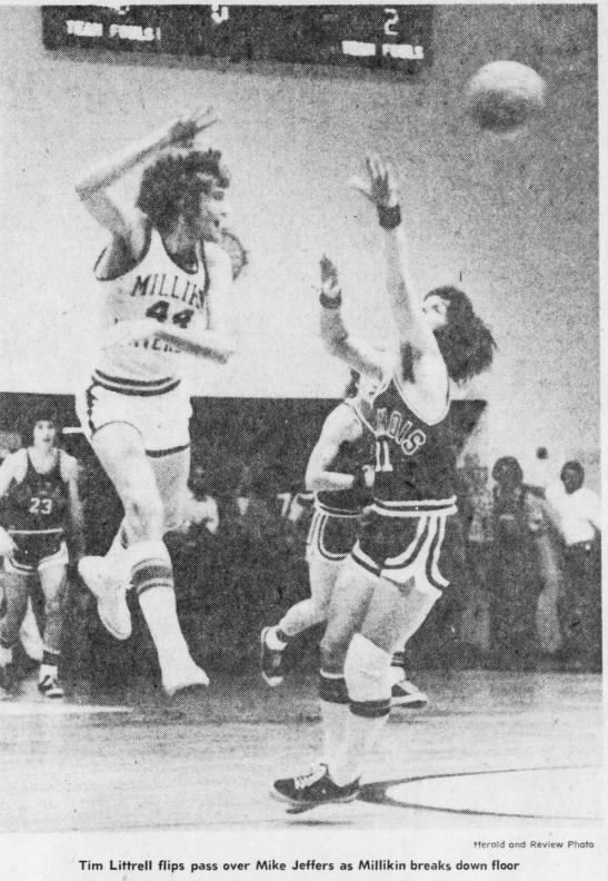 Tim Littrell flips pass over Mike Jeffers